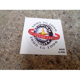 SCHWINN VINTAGE "1895 to 1996 THE SECOND CENTURY" SCHWINN QUALITY DECAL PEEL n STICK