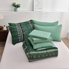 Boho Green Comforter Set Queen Size,8 Piece Bed in a