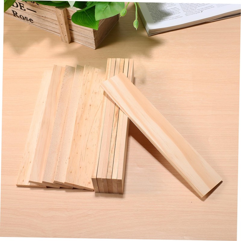 TOPERFUN Pack of 12 Unfinished Wooden Boards, 20 x 4