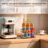 SHILFID Coffee Syrup Organizer Rack,2-Tier Coffee Syrup Stand Holder for