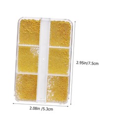 Baluue 4 Boxes Nail Beads Set Mini Caviar Beads for Nail Art Decorative Studs Gold Rose Gold Silver and Charcoal for Womens