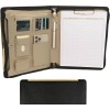 BLU MONACO Portfolio Binder - Black Vegan Leather Padfolio for