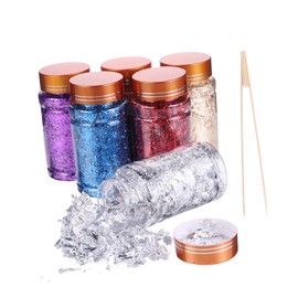 BIUDECO DIY Nail Decoration Supplies Gold Foil Rhinestones Nail Art Foils for Manicure Colours