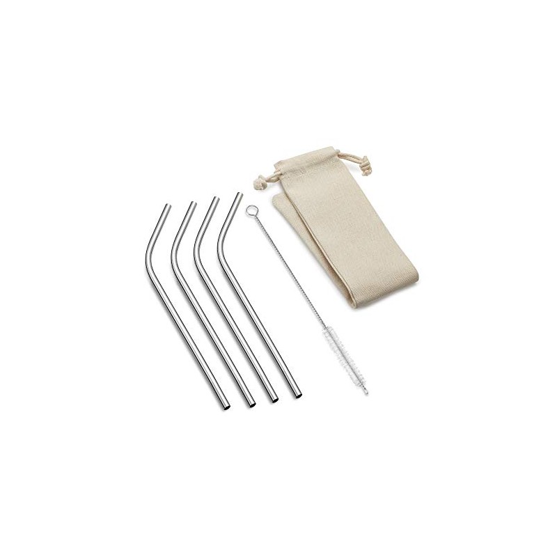 Outset 76622 Stainless Steel Bent Reusable Straws, 1 x 3.5
