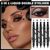 5 PCS Black Liquid Winged Eyeliner Stamp Pen Makeup Tools,Double-side
