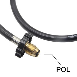 Joywayus POL Propane Refill Adapter Hose 39" Extension Hose with ON/Off Control Valve for 1 LB Propane Tank Gas 350PSI High Pressure Camping Grill