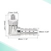 MECCANIXITY Nickel-Plated Copper Hose Barb Fitting Elbow 6mm Barbed M5x0.8
