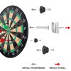 2 Sets Dartboard Hanging Bracket Dart Board Hanging Screws Wall