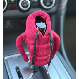 Unbranded Hoodie Style Gear Shift Cover Red Car Shifter Interior Trim Gear Knob Protector
