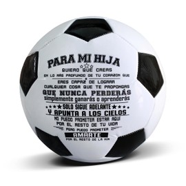 para Mi Hija balones de fútbol - to My Daughter Football Size 5 Soccer Ball Inspirational Words in Spanish Language Y594 (para Mi Hija)