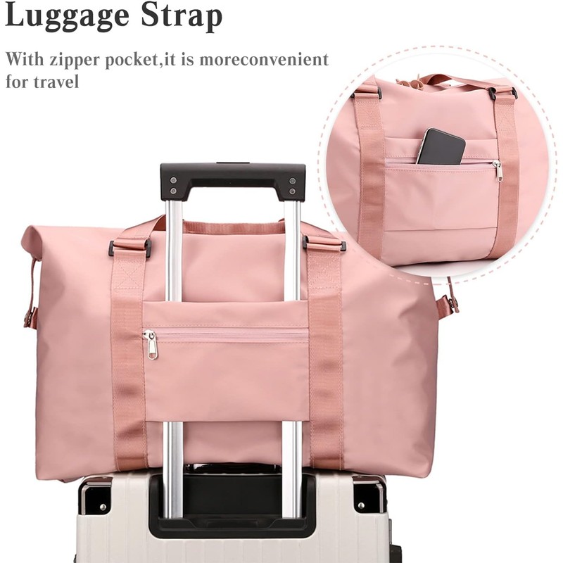Sports Gym Bag for Women, Duffle Bag with Wet Pocket