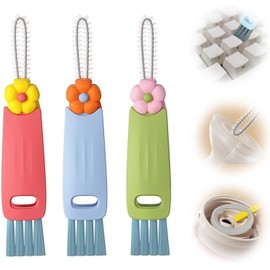 Bottle Lid Brush, Pack of 3 3-in-1 Cup Lid Cleaning Brush, Bottle Lid Brush, Multifunctional Gap Cleaning Brush for Various Cups Bottles