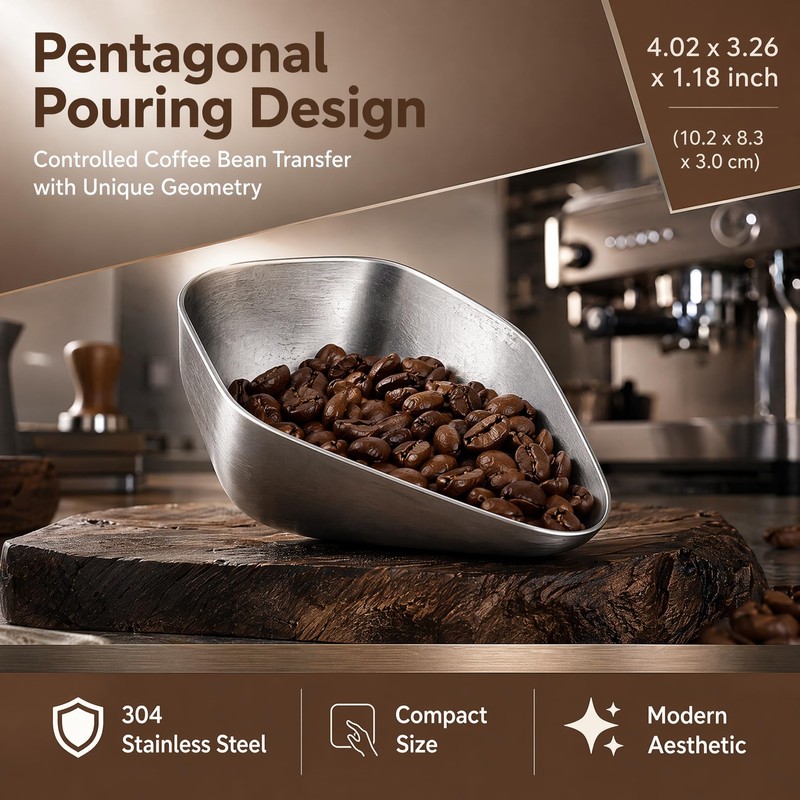 Coffee Bean Dosing Cup Stainless Steel Espresso Measuring Tray for