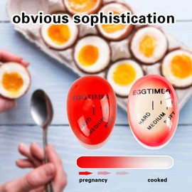 2 Pack Egg Timer for Boiling Eggs Hard & Soft Egg Thermometer Color Changing Indicator Egg Timer That Changes Color When Done Kitchen Tool Accessory