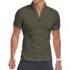 YTD Men's Classic Fit Short Sleeve Polo Shirts Casual Basic