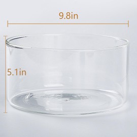 Opexscal 190oz Extra Large Glass Trifle Bowl, Modern Design Clear Glass Round Dessert Centerpiece Serving Bowl for Laying Ice Cream Cakes, Salad, Fruit, Microwave & Dishwasher Safe
