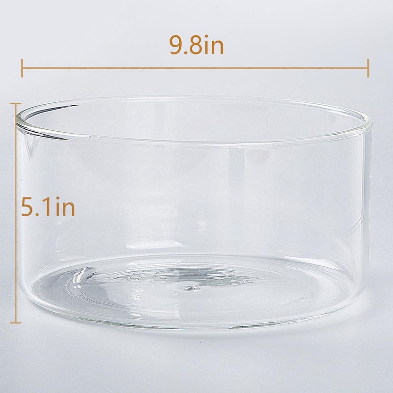 Opexscal 190oz Extra Large Glass Trifle Bowl, Modern Design Clear