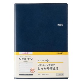Noritsu NOLTY 9673 Notebook, Starts from April 2025, A5 Weekly Ecre, 2, Navy