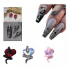 Mouyic Dijes Para Uñas Corazon De Cristal Con Serpiente 6