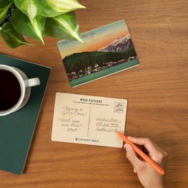 Ketchikan, Alaska, First Port of Entry in Alaska View (4x6 Birch Wood Postcards, 2-Pack Stationary, Rustic Home Wall Decor)