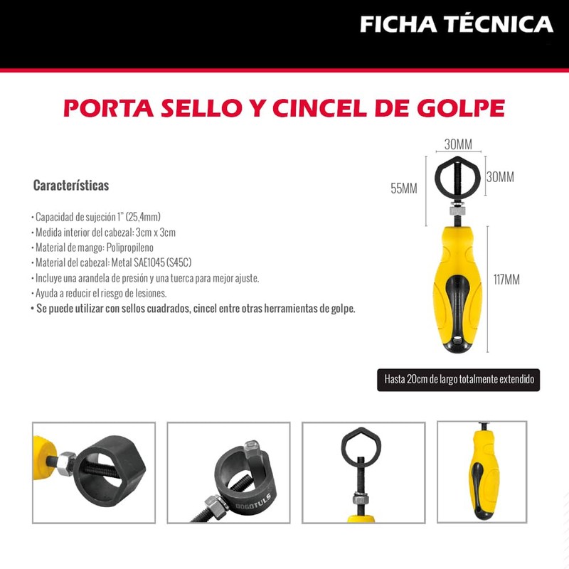 DOGOTULS SP2060 Porta sello y cincel de golpe