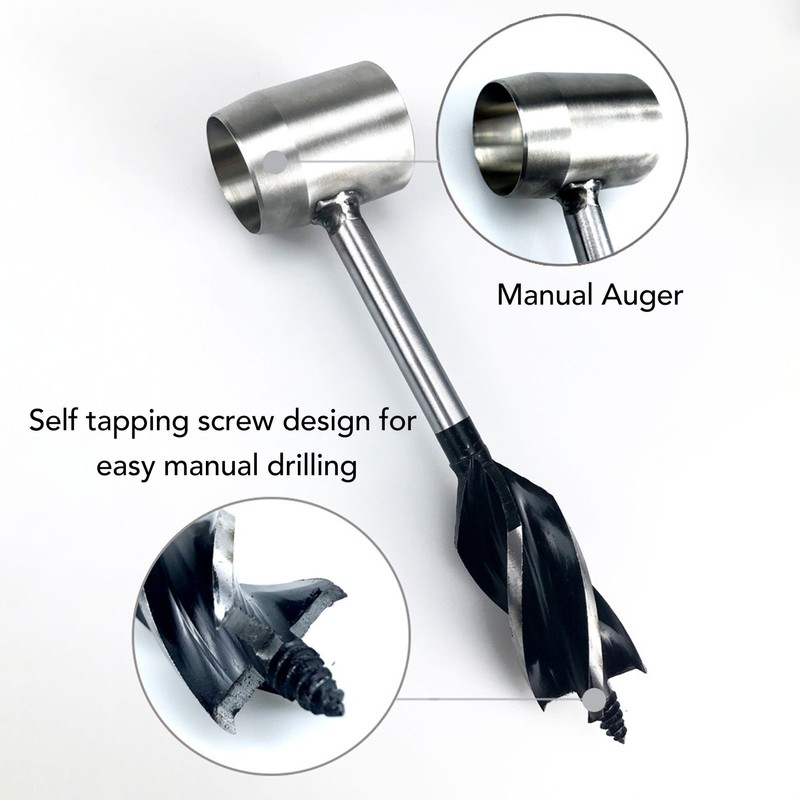 Manual Drill Auger Alloy Steel Wood Hand Auger Wrench Multifunctional