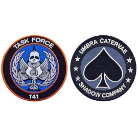 Unbranded Call of Duty Modern Warfare Shadow Company Spade Patch -2PC IRON ON 3.5"x3.5"
