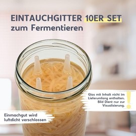 mikken 10 Plastic Fermenting Grids Diameter 70 mm for Jars with TO 82 Lids – Fermenting without Weights, the Alternative to Fermenting Weight