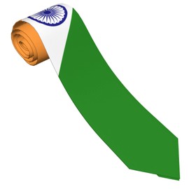 India Flag Emblem Striped Necktie Men'S Neck Ties Mens Party Business Neckties Soft Skil Tie