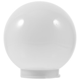 Generic Acrylic Lamp Post Globe:5.89" Globe Lamp Shade White Replacement Lamp Post Globe for Ceiling, Wall Fixtures, Lamp Posts,3.27" Fitter Neck