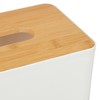 Relaxdays Tissue Box Cover with Bamboo Top, Baby Wipe Dispenser,