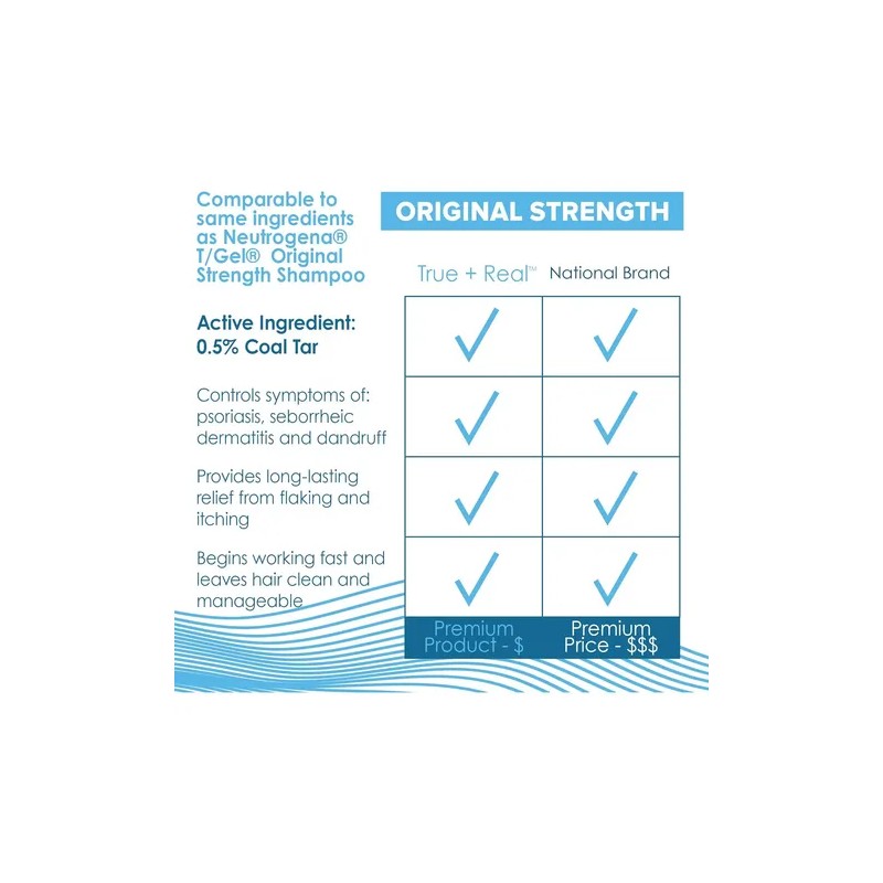 3 Pack Truereal Shampoo Therapeutic Plus Tar Gel Anticaspa