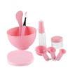 Essential Face Mask Tools Set 9pcs Kit Includes Bowl Brush Spatula Spray Bottle Puff Soaking Bottle Gauges for Easy Application
