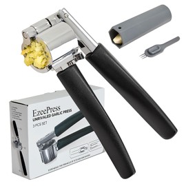 Garlic Press Mincer, Crusher Set with Removable Chamber - Ergonomic Handle, Dishwasher Safe, Easy to Clean for Kitchen, Cooking, Restaurants​