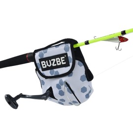 BUZBE Neoprene Spinning Reel Cover - Medium - White Hex