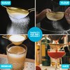 Heavy-Duty 14cm Gold Colour Sieve - Fine Mesh Strainer with