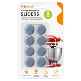 AIEVE Aieve Appliance Sliders, 8 Pcs Small Appliance Slider for Countertop, Self Adhesive Kitchen Rollers Caster Wheels for Stand Mixers, Coffee Makers, Blenders, Air Fryers