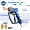 TOOLCY Short Pressure Washer Gun with Swivel, 3/8" QC Inlet