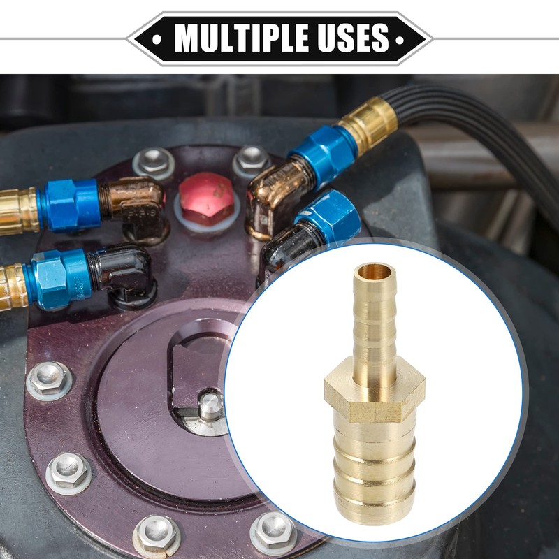X AUTOHAUX Engine Hose Fitting Connect, 16mm-8mm Universal for Fuel