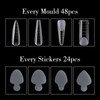 NMKL38 288PCS French Silicone Sticker Nail Dual Form Set Duet