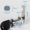 TOP-VIGOR 4Pcs 30mm Security Cam Lock, Cabinet Drawer Security Mailbox