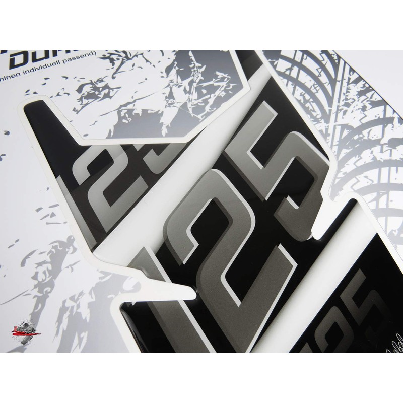 Tank Pad Silver Stripes Tank Protection Compatible with KTM 125