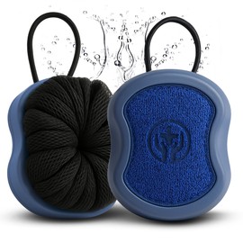 Tilcare Shower Scrubber for Body 2-in-1 : High Foaming Body Scrubber Exfoliator for Men, Ergonomic Shower Scrub, Deep Exfoliating Travel Bath Brush Loofah for Women, Durable Soft + Rough Skin Wash Tool