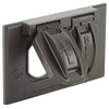 Hubbell-Raco 5180-2 2-Hole Weatherproof Device Cover, 4-9/16 in L X