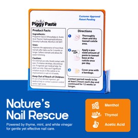 Dr. Paul's Piggy Paste Gel: Fast Acting Solution for Thick, Brittle, Yellow Nails, Restores Clear, Healthy Toenails & Fingernails, Easy, Mess Free Application Doctor Recommended Formula