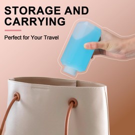 UMETASS 3oz/100ml Small Plastic Bottles, Leak Proof Travel Containers for Liquids, Empty Food Grade Travel Bottles for Camping Trip Storage (Translucent, 10 Pcs)