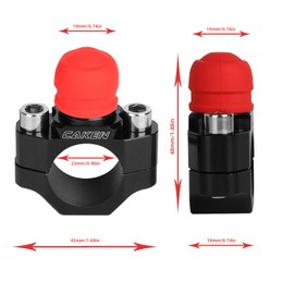 PRO CAKEN CNC Motorcycle ATV Water Proof Engine Start Stop Kill Switch Button for Electric Motorcycle Scooter Bike Modification Universal Parts with Mounting Backplate-Gold 2Pcs