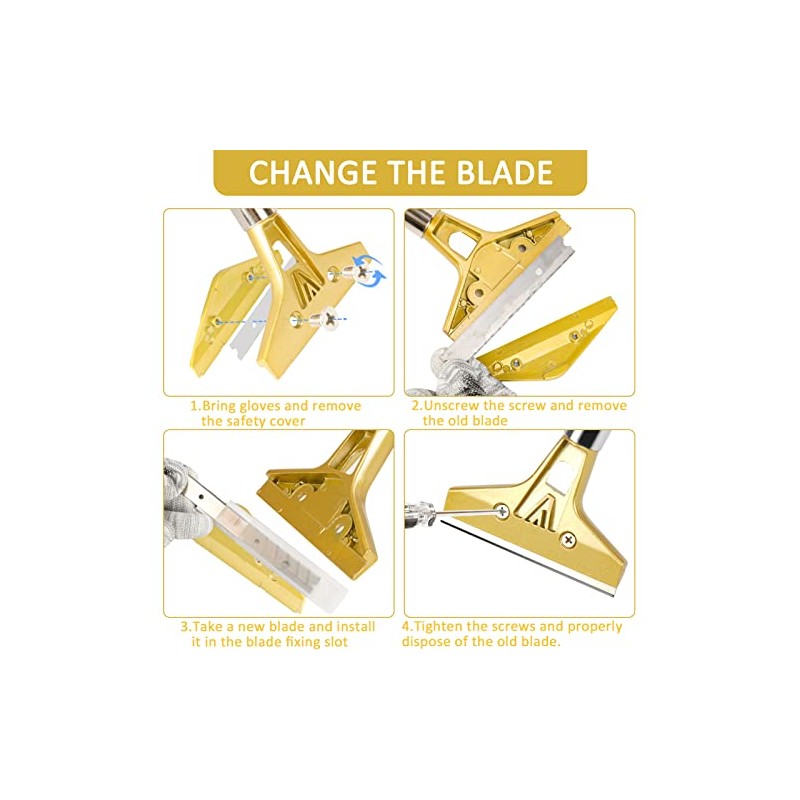 Replacement Scraper Blades,100PCS, 4 Inch, Floor & Paint Scraper, Razor