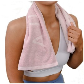 Toallas de gimnasio rosas para mujeres - Esta toalla de sudor de algodón orgánico 100% de lujo, supersuave, absorbente e infundida con plata es perfecta para deportes, entrenamientos