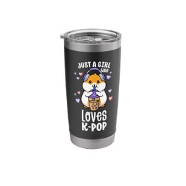 K Pop Gifts For Teens Girl Kawaii KPop Hamster Bubble Tea Stainless Steel Insulated Tumbler